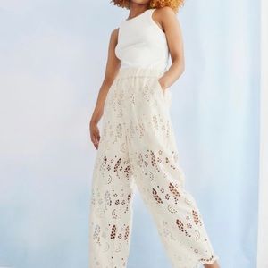 H&M eyelet embroidery pants Sz Small Sold Out